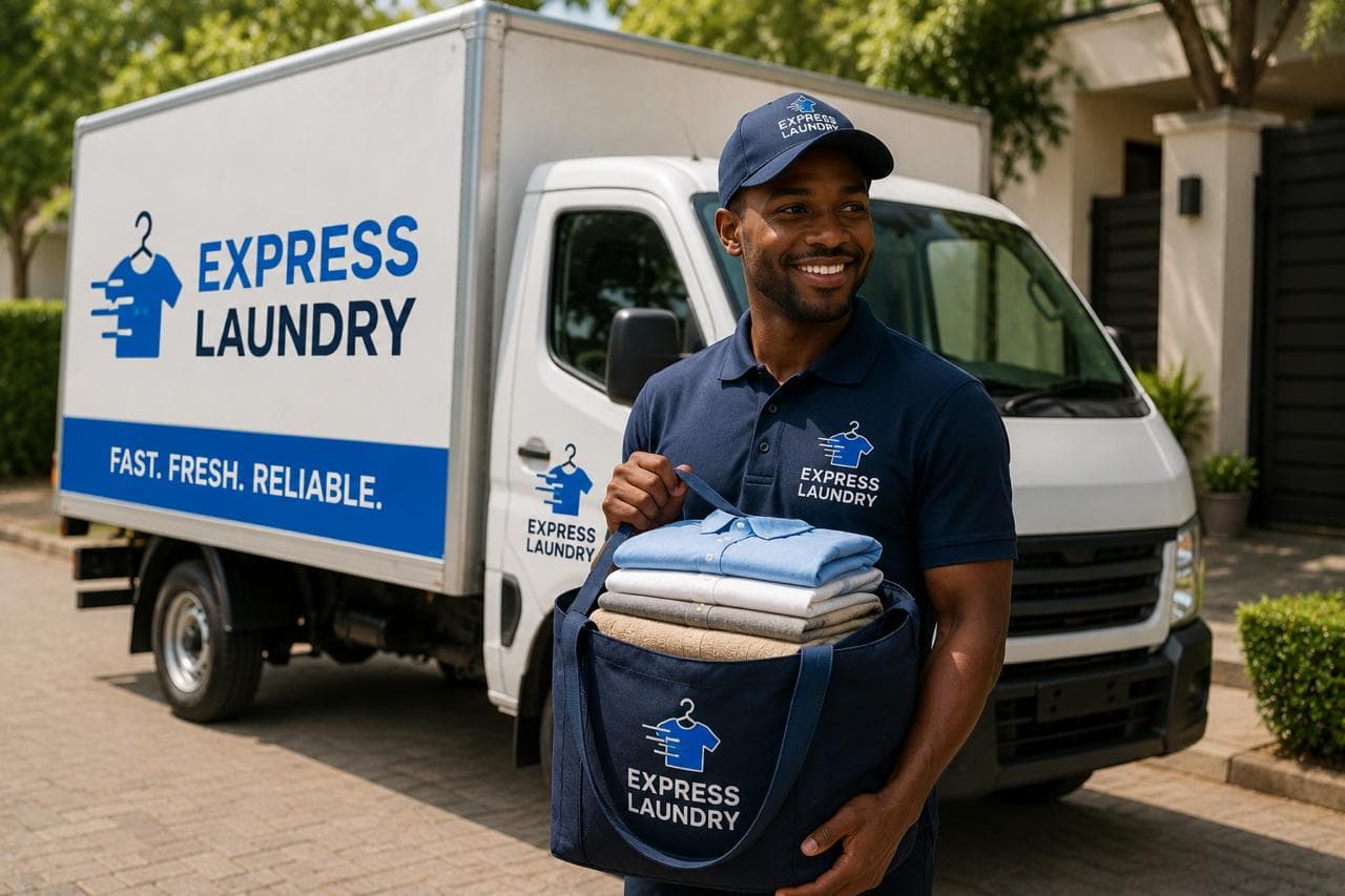 Express laundry order being prepared for same-day return